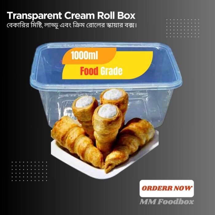 Transparent Cream Roll Box - Image 1