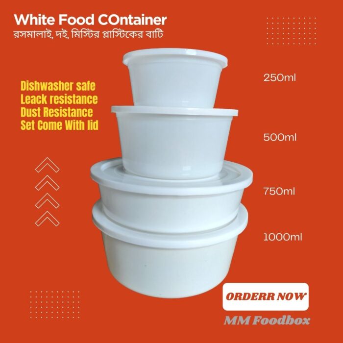 White Food Container - Image 1