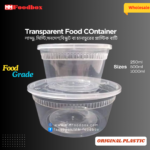 Round Transparent designed food container
