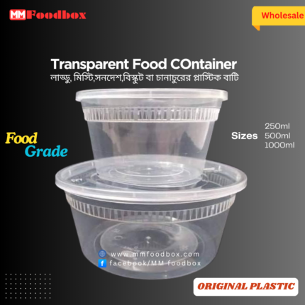 Round Transparent designed food container