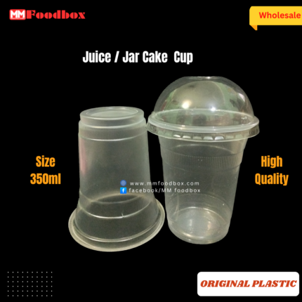 Premium Plastic Juice & Jar Cake Cup With Lid | ৩৫০মিলি প্লাস্টিক জুস ও জার কেক কাপ পাইকারি দাম